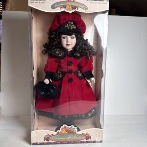 Melissa Jane Victorian Porcelain Doll 1998 Brass Key #76867 NEW Distressed Box